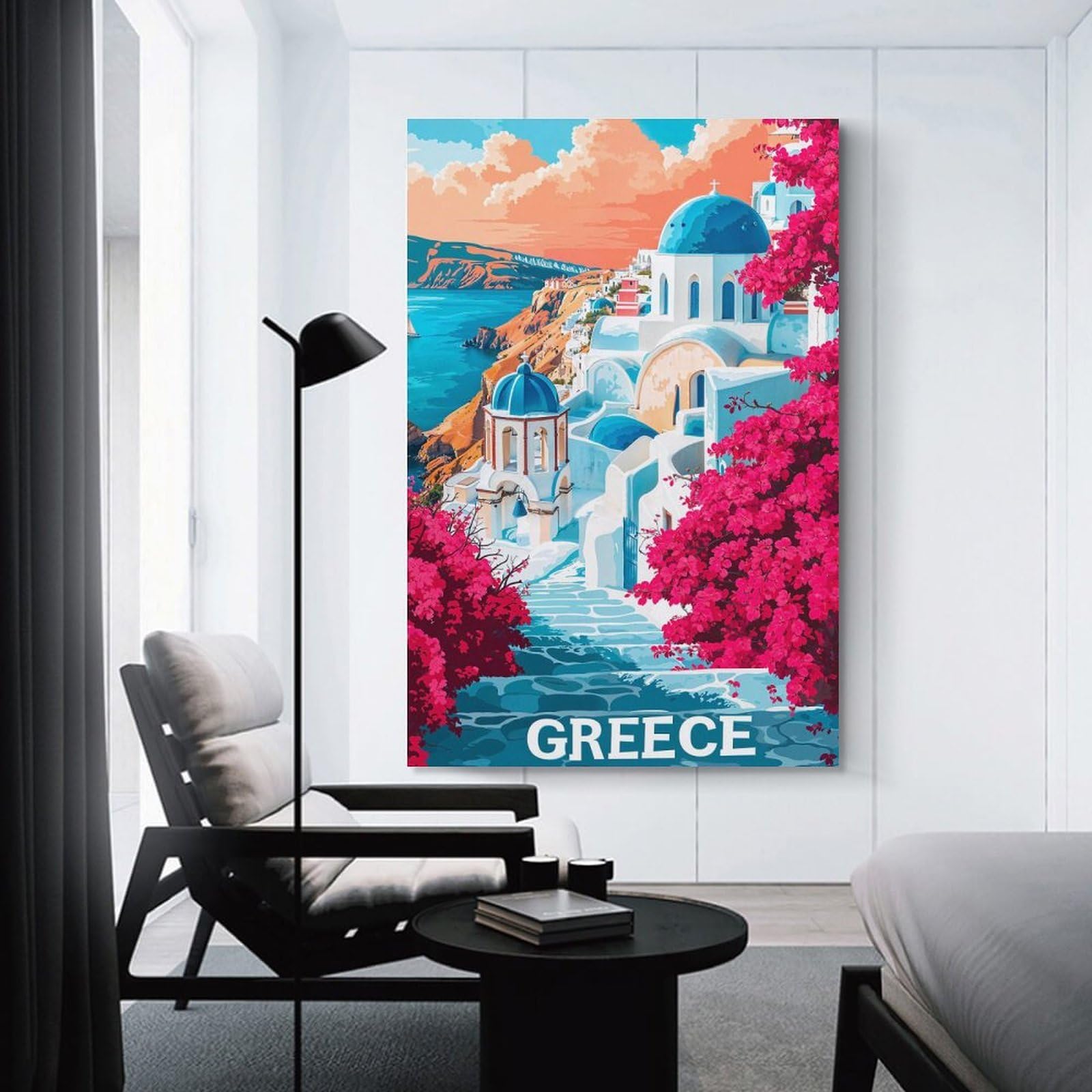 Junmoney Room Decor Wall Art Greece Travel (8), 08x12inch(20x30cm), for Workspace Walls, Study Corners Or Bedrooms, A Smart Decor Choice for Study Walls
