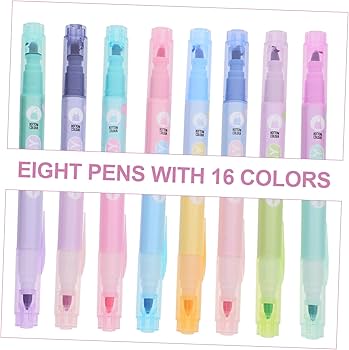 Amazon.co.jp: FUNOMOCYA な8点蛍光ペンセット 蛍光勉強用