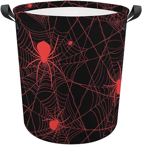 HoaMoya Cesto de tela de araña roja para ropa sucia, cestas plegables para ropa sucia, cestas de ropa, cesta de juguetes, cesta organizadora de