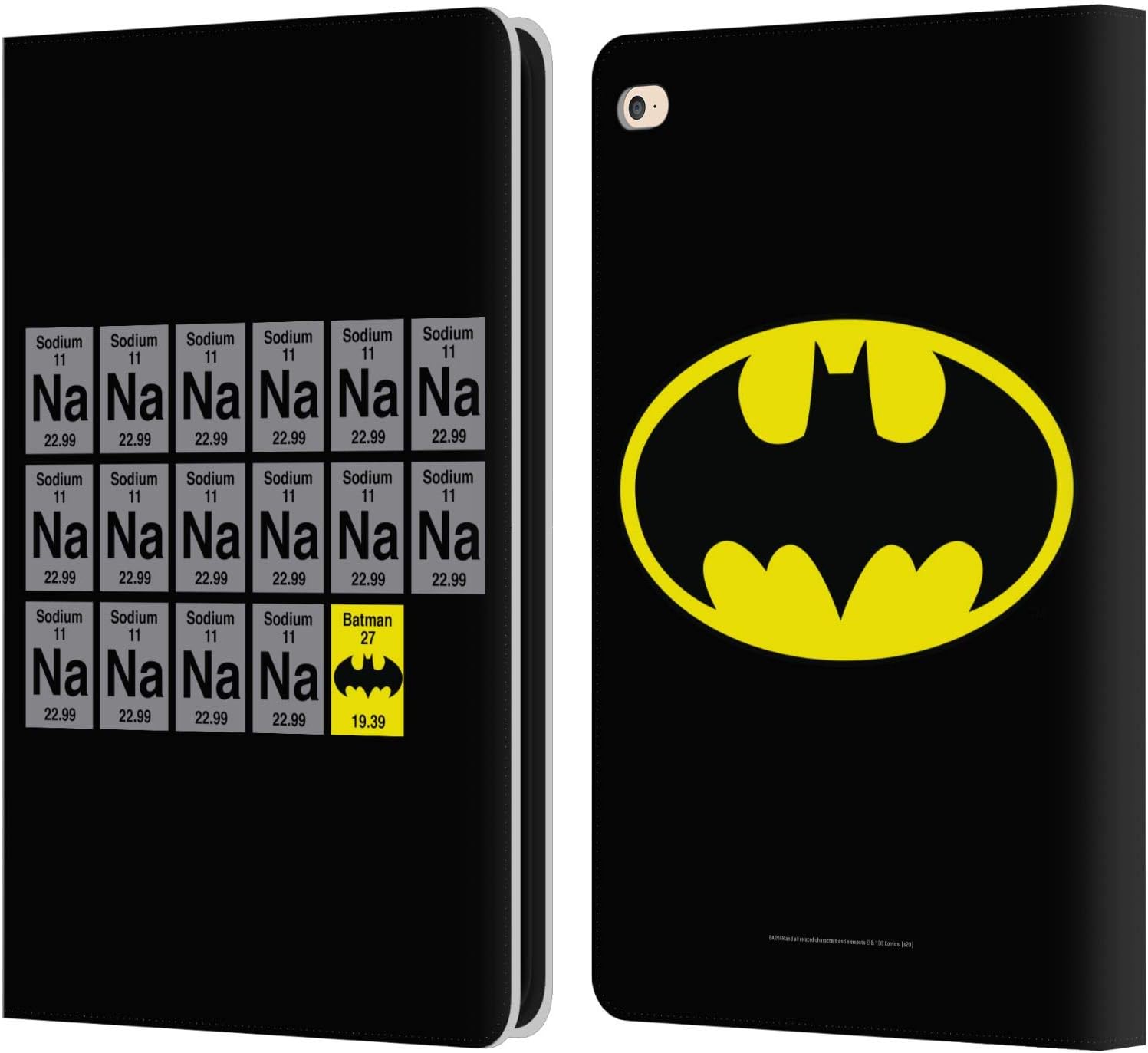 Head Case Designs Officially Licensed Batman DC Comics Na Na Na Na Logos Leather Wallet Case Compatible with Apple iPad Air 2 (2014)