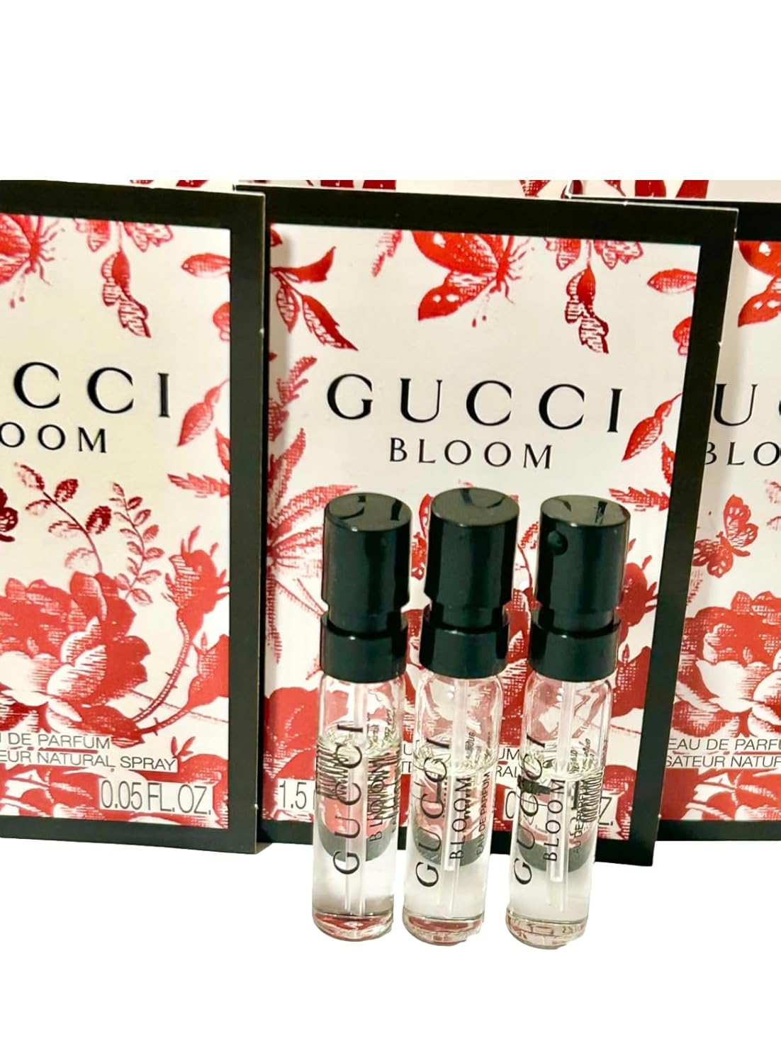 Gucci Bloom Sample Perfume Women EDP Spray 1.5 ml / 0.05 oz - set of 3 - Image 2