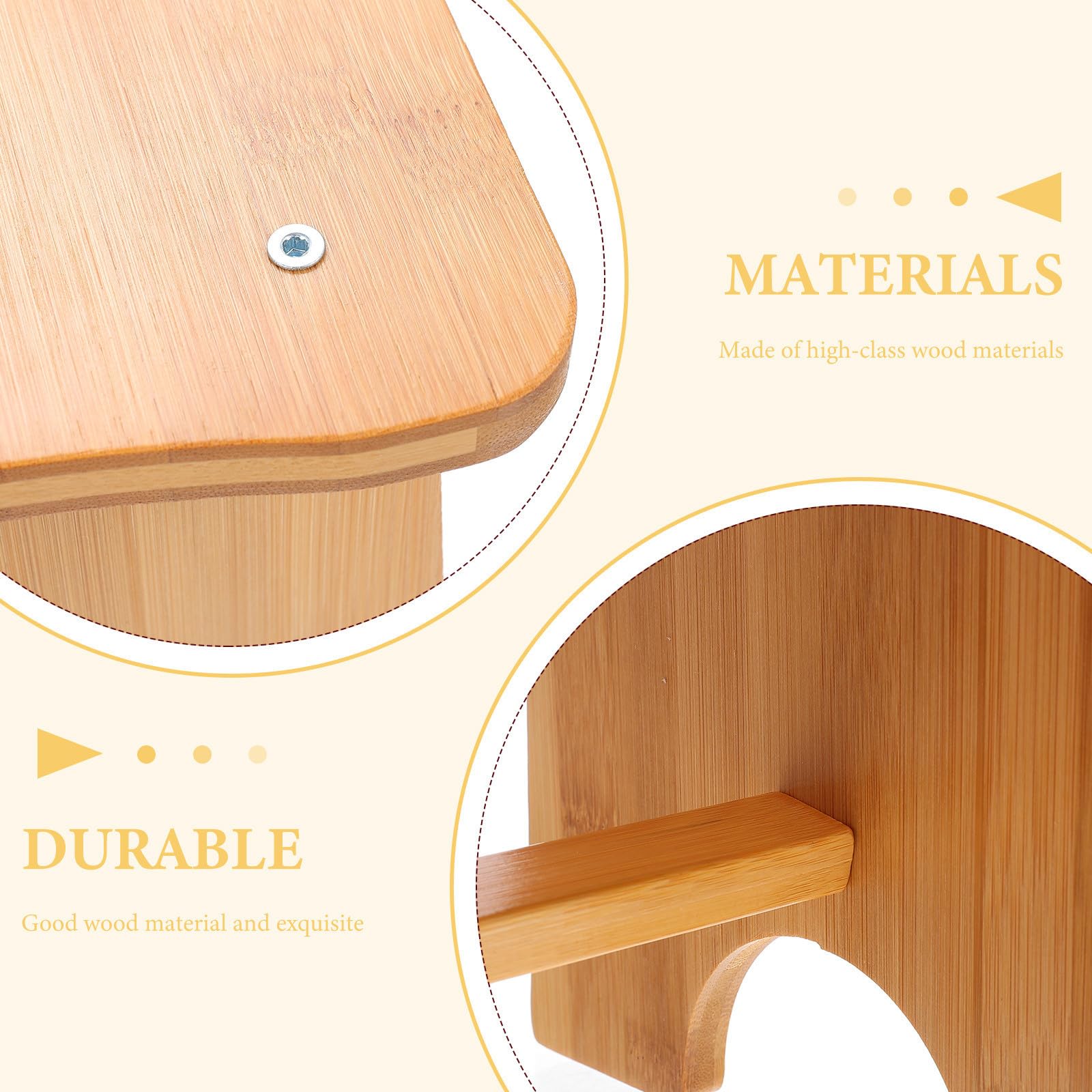 Poggiapiedi in Legno Portatile per Ufficio e Scrivania, Miglioramento del Comfort Design Ergonomico e Dimensioni Compatte Khaki