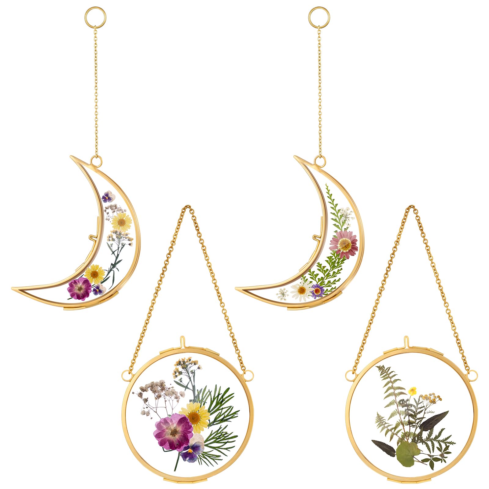 Amazon.com - Qunclay 4 Pcs Pressed Flower Frames Bulk Double Glass