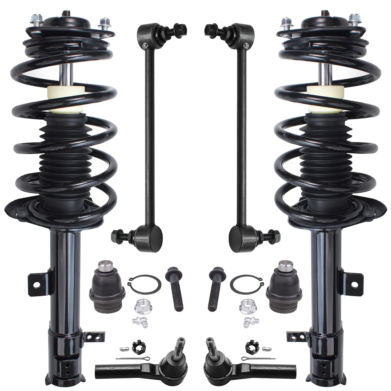 Detroit Axle - Front Struts Suspension Kit for 2007-2012 Dodge Caliber, 2