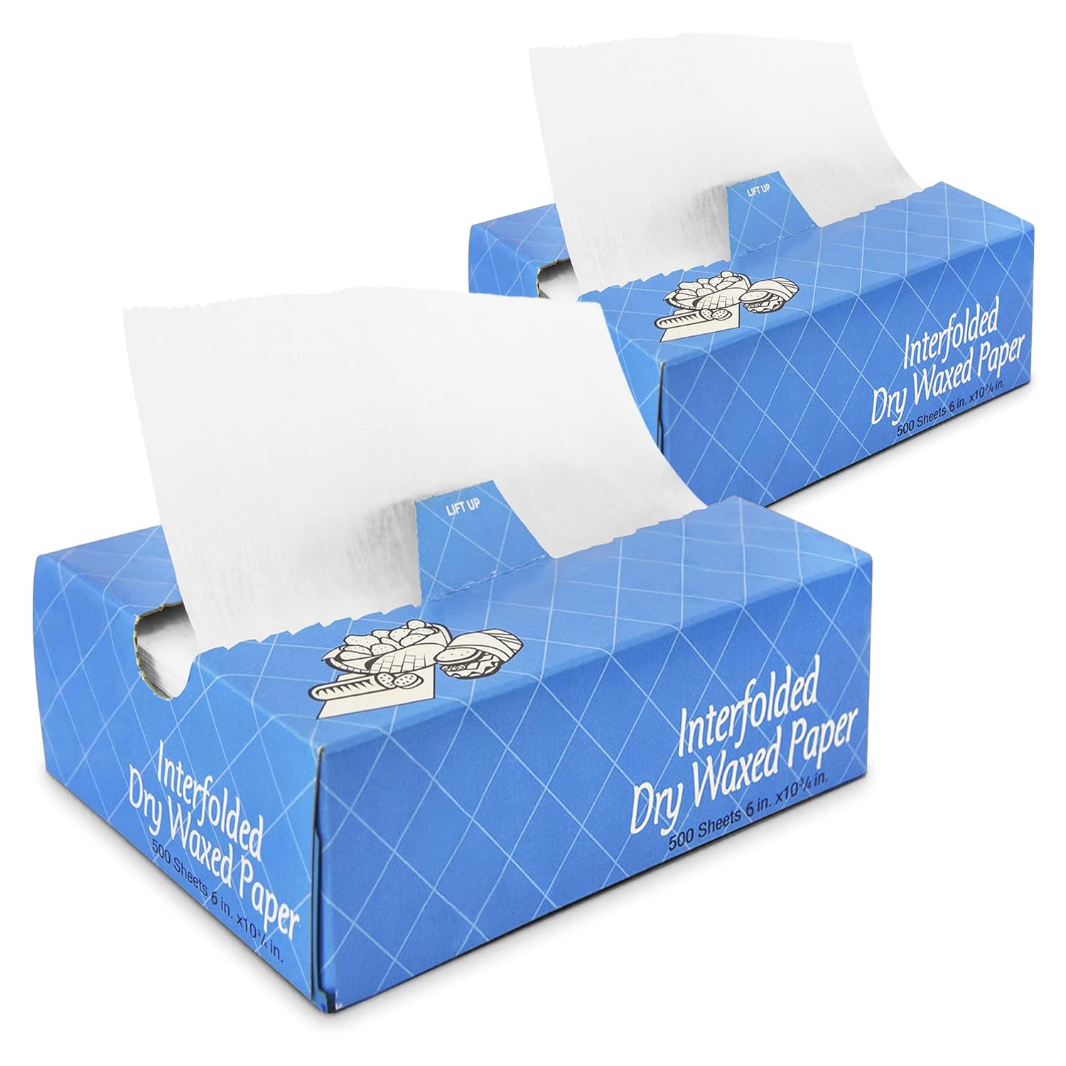Fit Meal Prep [1000 Pack] 6 x 10.75" Wax Paper Sheets for Food, Interfolded Precut Deli Pop Up Grease-Proof Sandwich Paper Wraps, Waterproof for Lunch, Food Basket, Microwave Cover, BBQThe Forest Stewardship Council