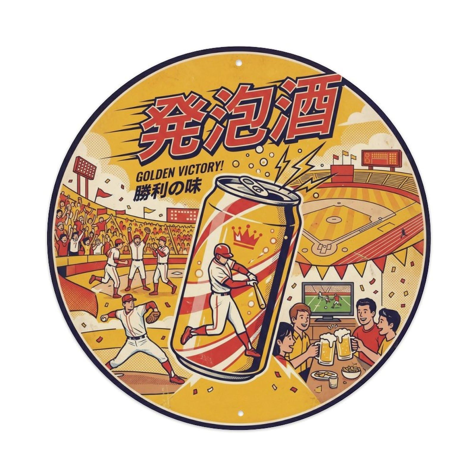 Heritage Happoshu Beer Barrel Brew Japanese Malt Roast Metal Tin Sign