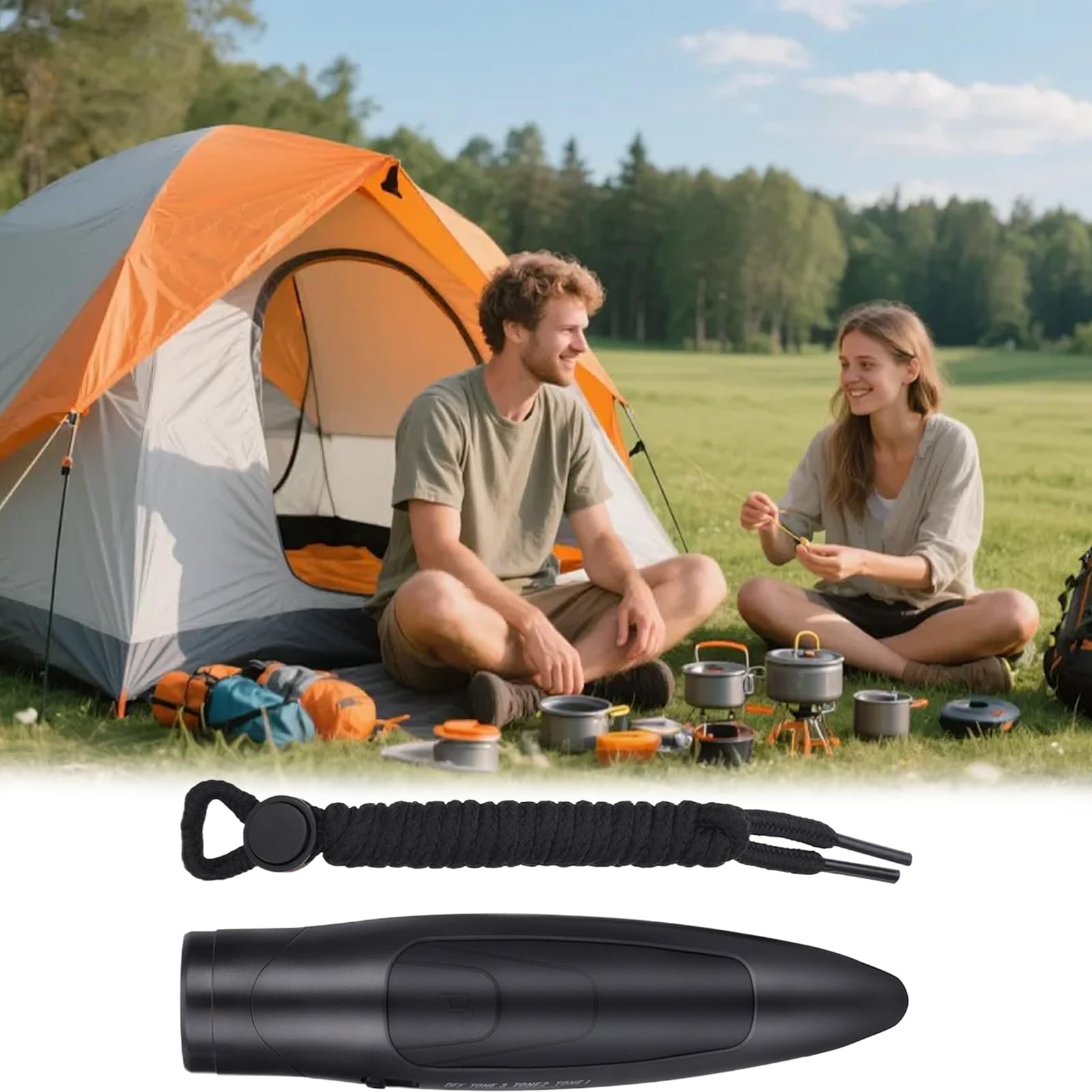 Sifflet électronique Réglable Pour Entraîneurs – 85-125 DB, Portable, Lanière Nylon Et Sac De Rangement, Pour Sport, Rando, Dressage, Fêtes
