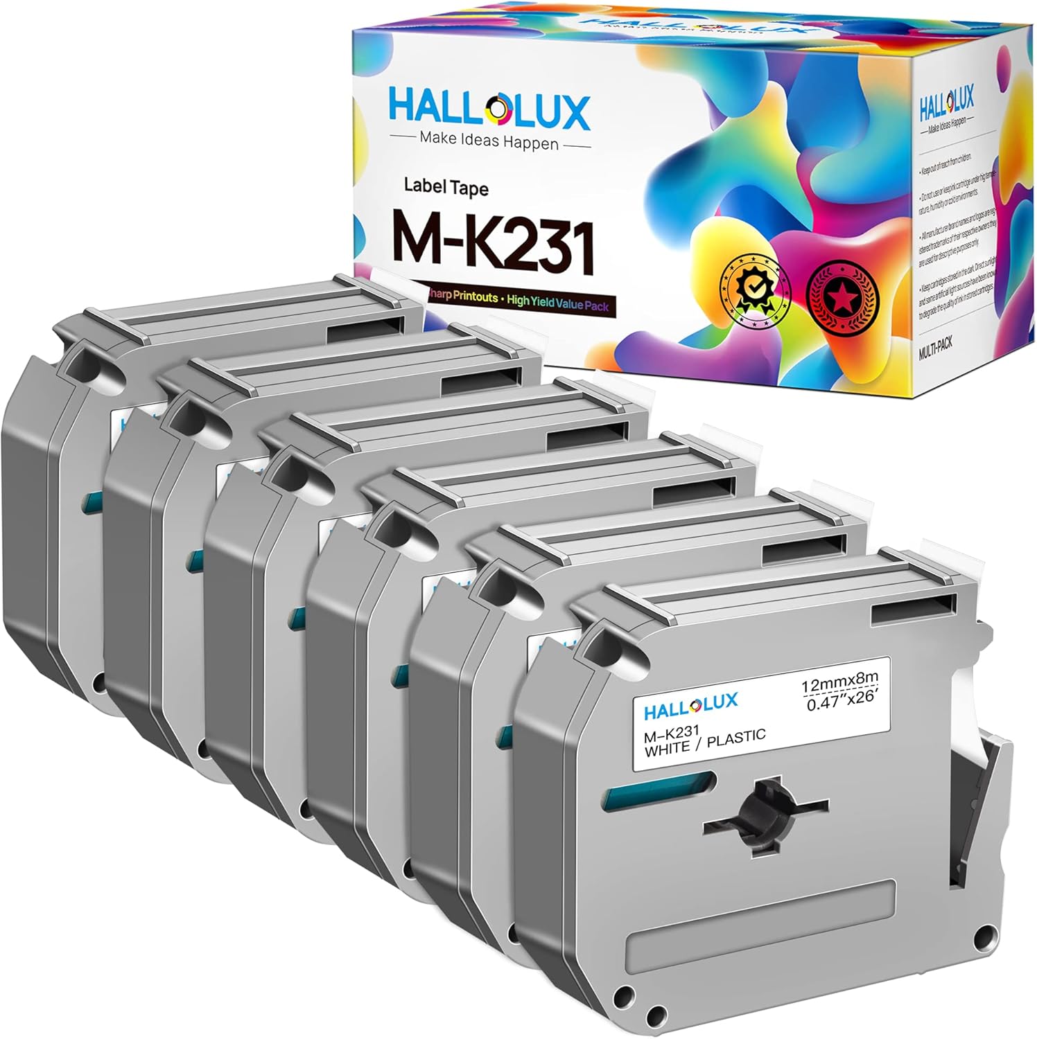 Buy HALLOLUX Compatible Label Tape Replacement for Brother PTouch M