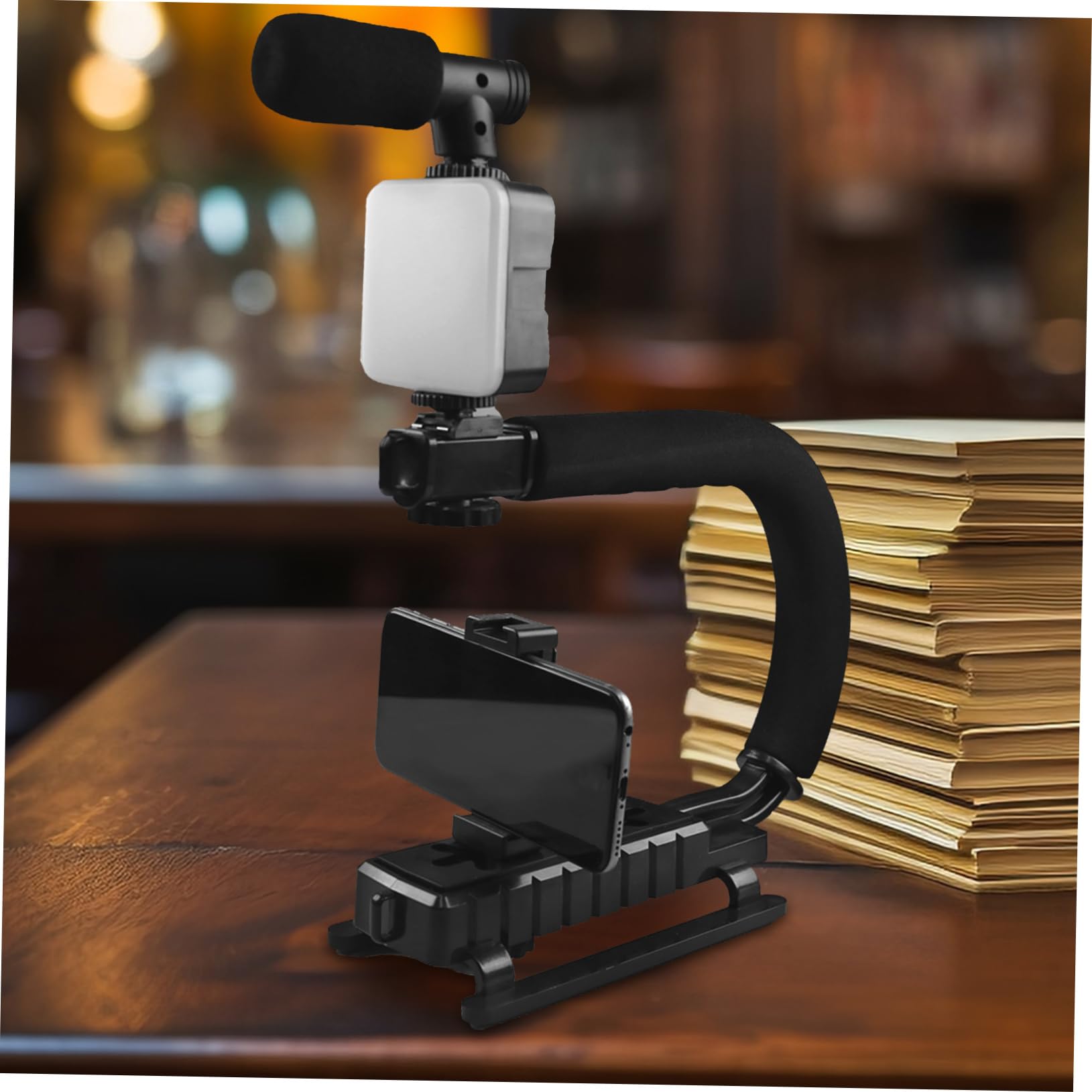 Stabilizzatore per Fotocamera Portatile U a Mano in Lega di Alluminio | Design Multifunzionale Leggero, Struttura Robusta in Abs e Schiuma, per Viaggio e Attività All'aperto