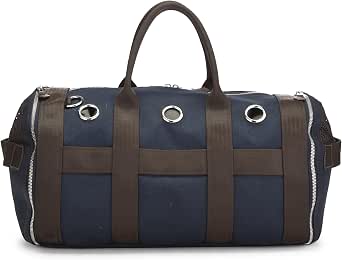Hermès Pre-loved Navy Canvas Dog Carrier