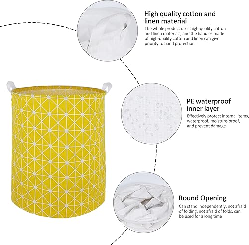 Miniatura 10 de Collapsible Laundry Basket in Bedroom Waterproof Laundry Hamper in Bathroom Large Laundry Bag in College Dormitory Cloakroom Livingroom Nursery