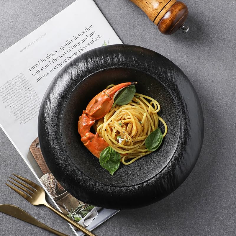 Ramen miski ceramiczna miska do zupy okrągła nordycka zastawa stołowa - wzór kamienia śniadanie płatki owsiane sałatka talerze obiadowe