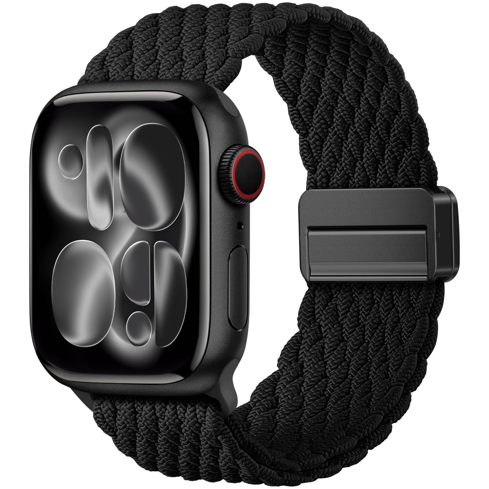 Oielai Geflochten Armband Kompatibel mit Apple Watch Armband 44mm 45mm 46mm 49mm 42mm 40mm 38mm 38mm, Magnetverschluss Dehnbar Band für iWatch Series 11 10 9 8 7 6 5 4 3 2 1, SE 3 2 1