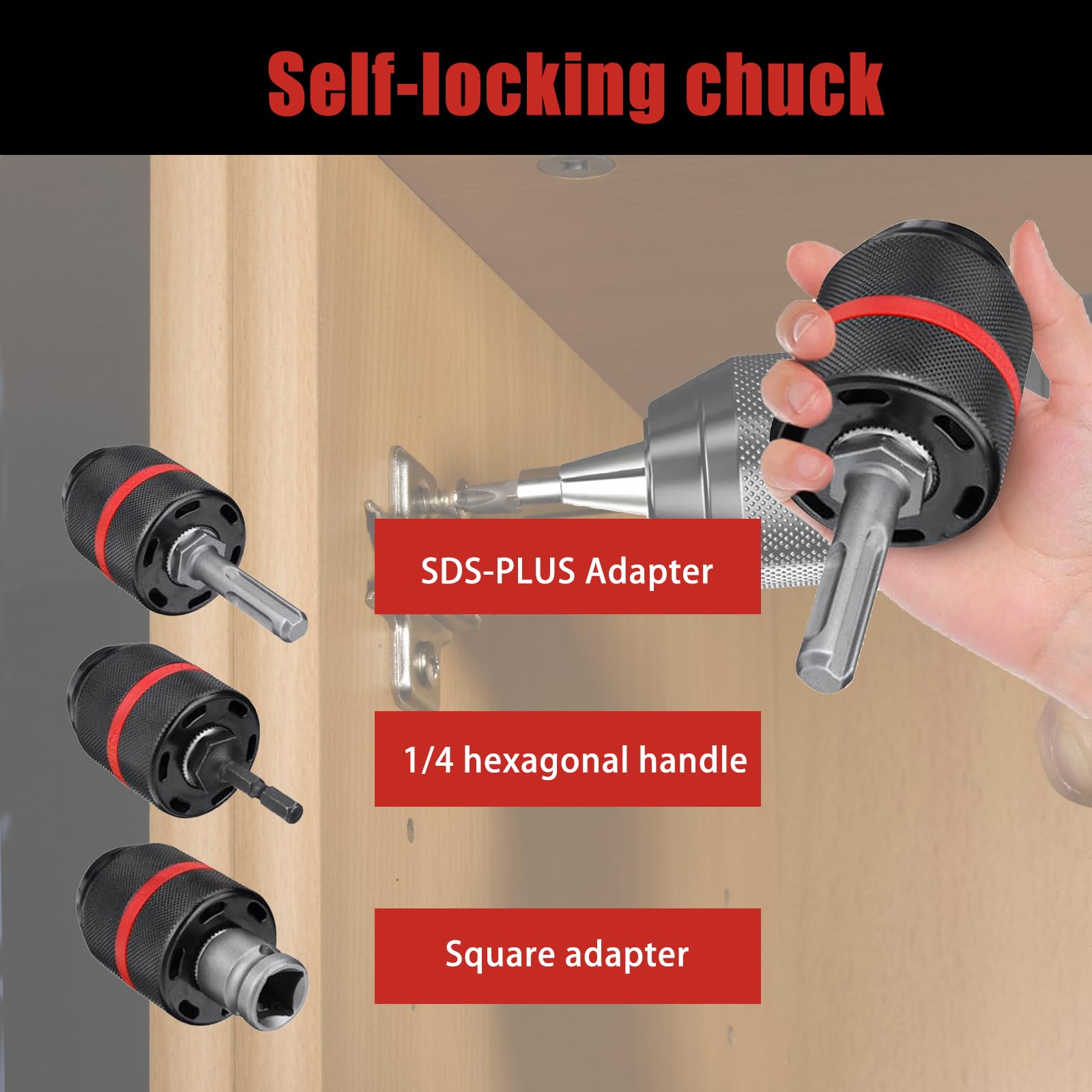 Mandrino Trapano Autoserrante 1.5-13 Mm - Filettatura 1/2 20UNF, Senza Chiave, Per Avvitatori - Foto 9