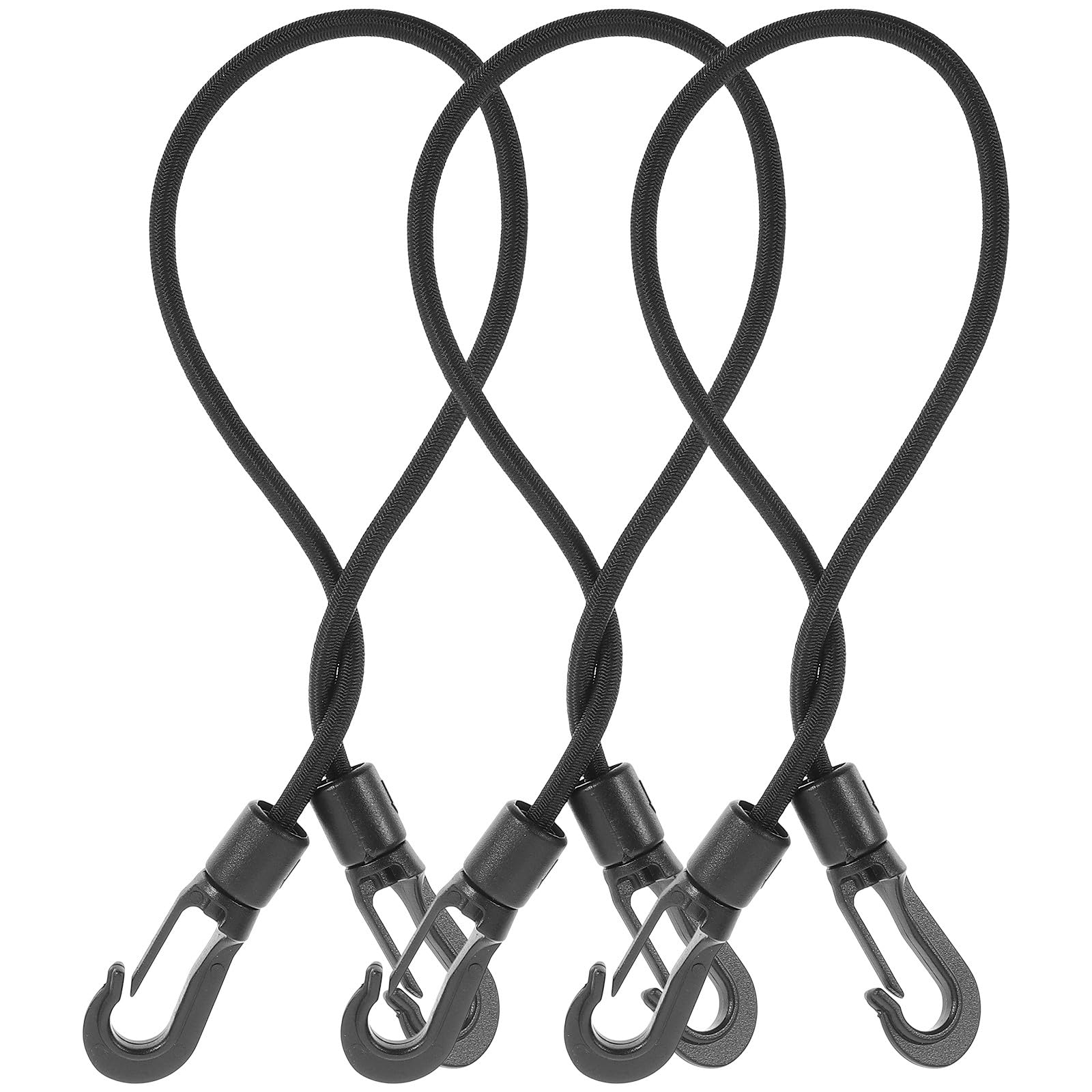 UTHCLO 3pcs Yacht Rope Kayak Dock Mooring Line Heavy Duty Hook Line Rubber High Durability Practicality Outdoor Boating Docking Equipment