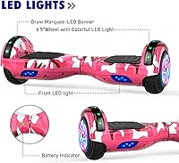 Vista 3 de UNI-SUN Self Balancing Scooter for Kids, 6.5" Two Wheels Scooter with Bluetooth and Lights for Girls Boys Kids Adults