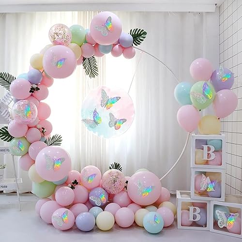 Miniatura 3 de 72 calcomanías 3D de mariposa para decoración de pared, 3 estilos y 3 tamaños, decoraciones de mariposa plateada para fiestas de mariposas,