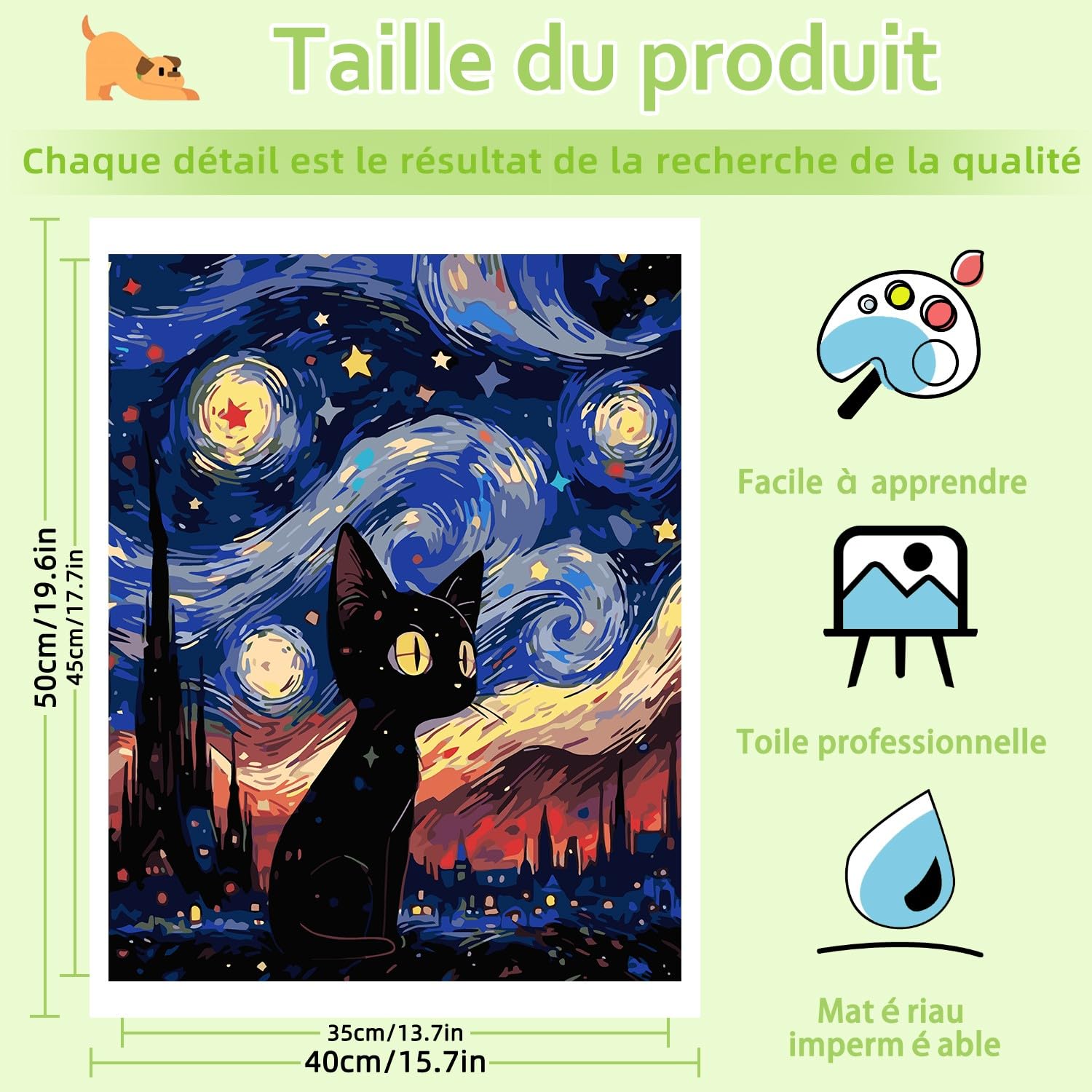 Peinture Par Numéros Chat De Baignoire – Toile 40x50 Cm, Kit Complet Acrylique – Détente Et Décoration Maison – Adulte Et Enfant