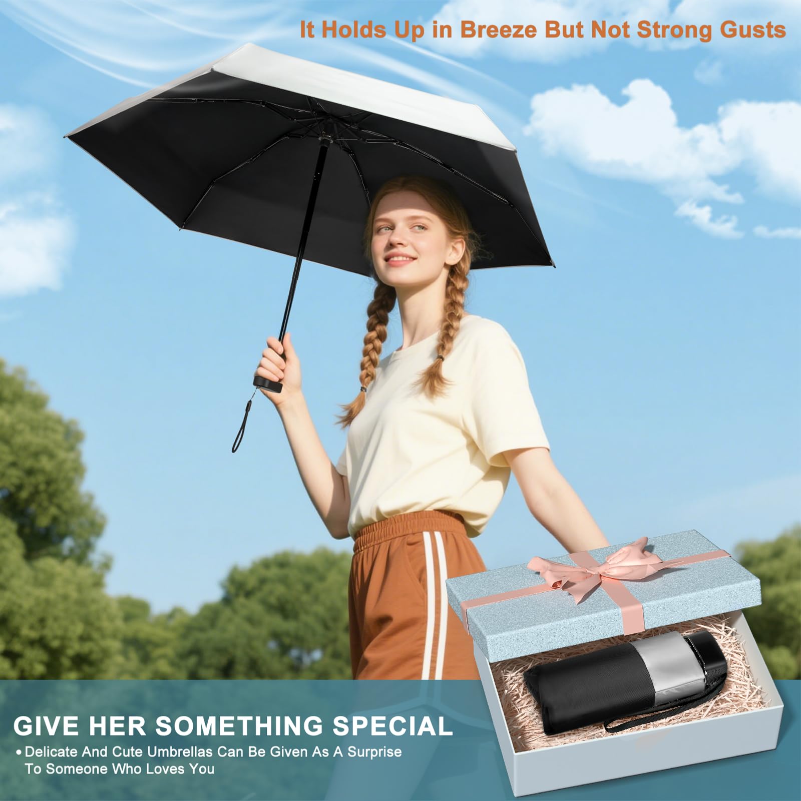 Amazon.com: LEAGERA Mini Umbrella For Purse - UPF 50+ UV Blocker
