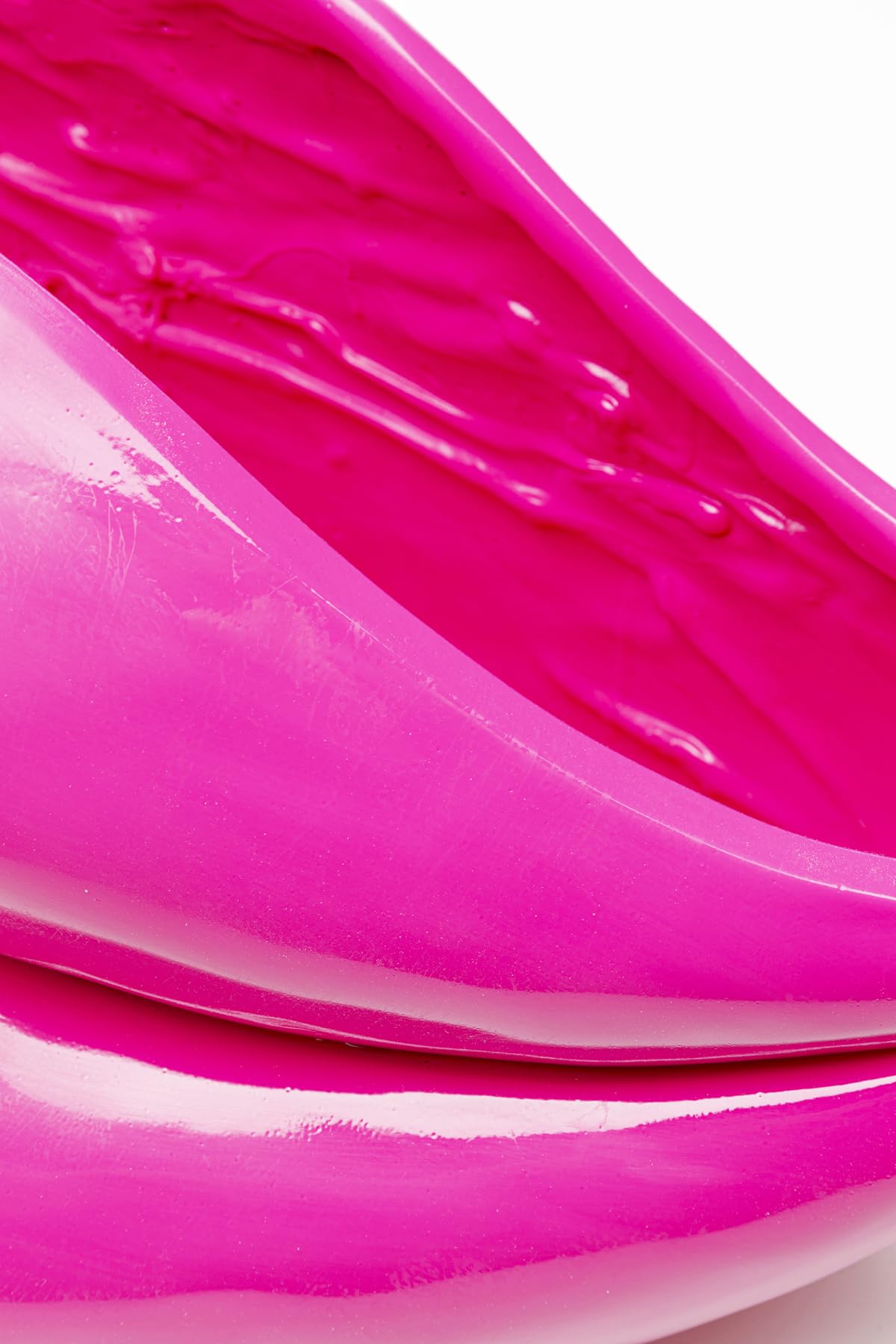 KARE Design vaso decorativo Lips, fuchsia, motivo bocca, labbra, bacio, per fiori secchi, stile pop art, idea regalo nozze, decorazione cameretta ragazze, 28 cm