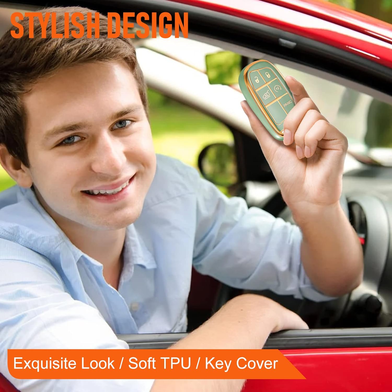 Custodia protettiva per chiave auto in TPU per Jeep Renegade