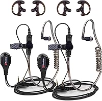 Vista 7 de Auricular con tubo acústico encubierto con micrófono para radios walkie-talkie Baofeng UV-5R, auricular de vigilancia y PTT compatible con radios