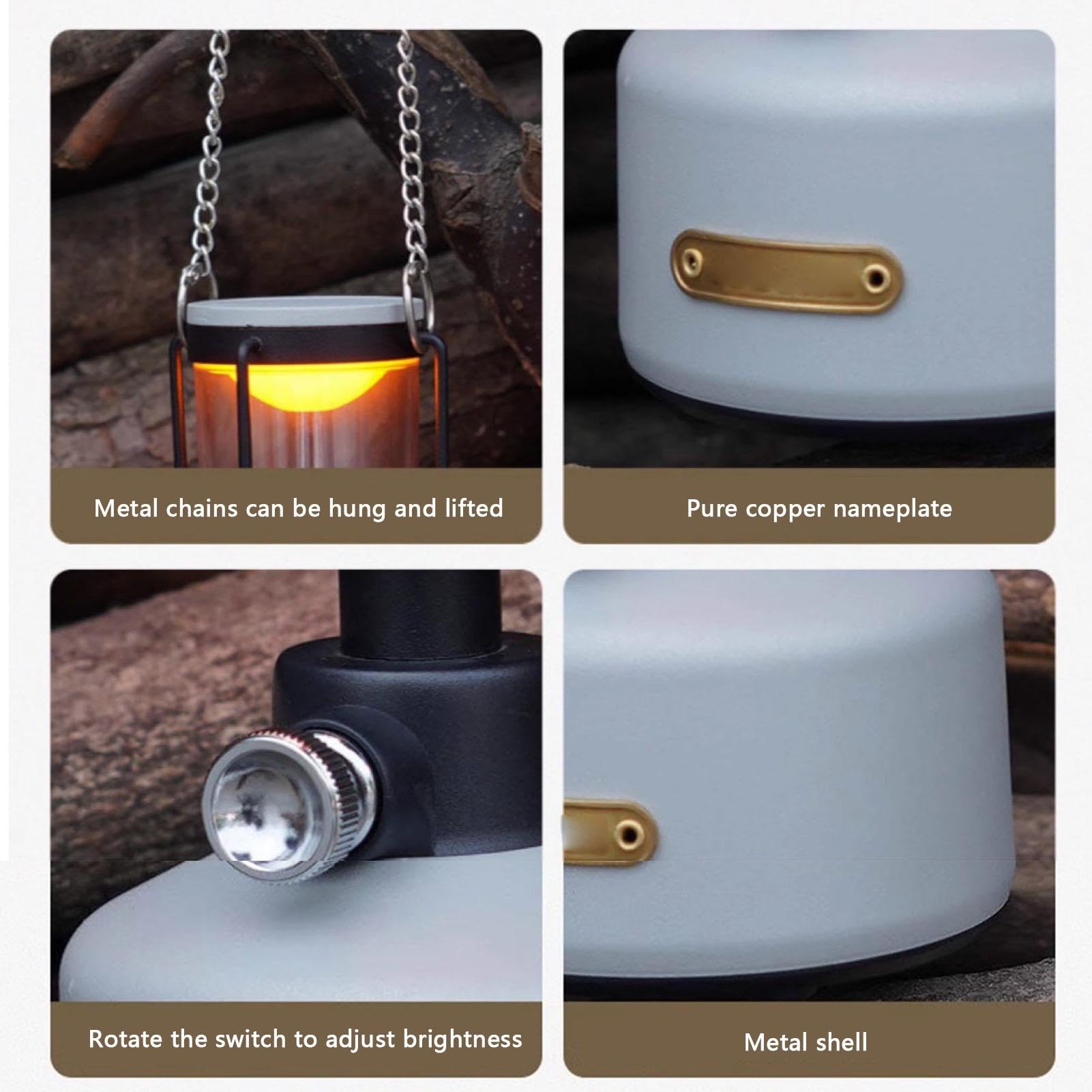 Latarnia LED w vintage, retro, lampa namiotowa, przenośna | wodoodporna lampa namiotowa w vintage, żarówka, latarnia, latarnia LED, awaria zasilania, wodoodporna lampa namiotowa n