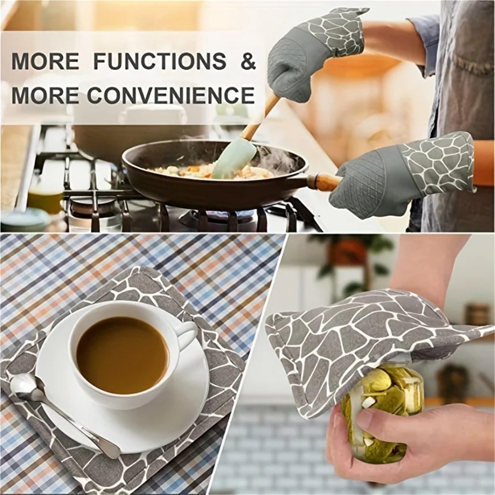 Gants de Cuisine Gants de Four Professionnels en Silicone