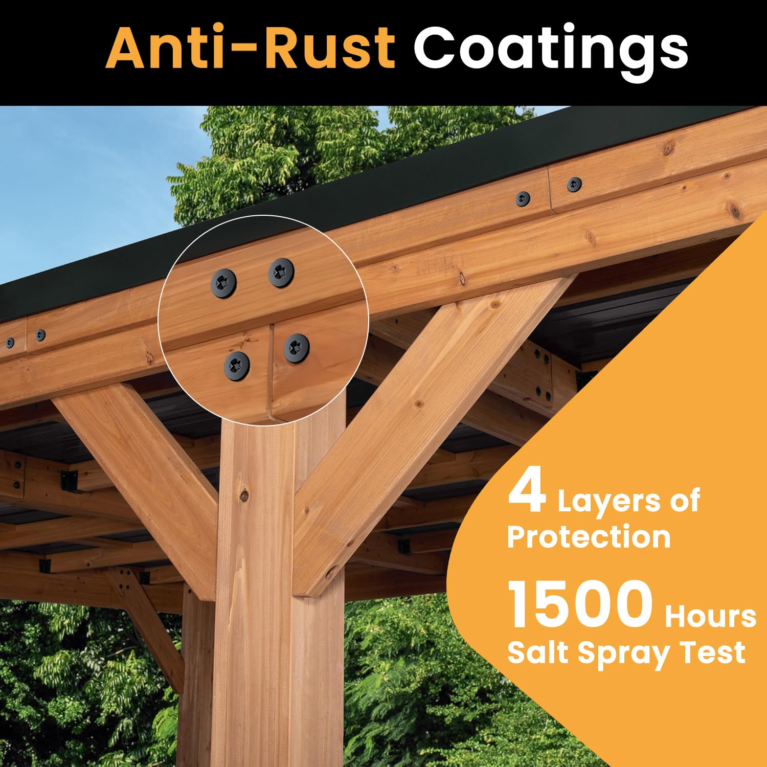 Lag Screws #14 x 8 Inch, 90Pcs Heavy Duty Structural Wood Screws T30 Star Bit