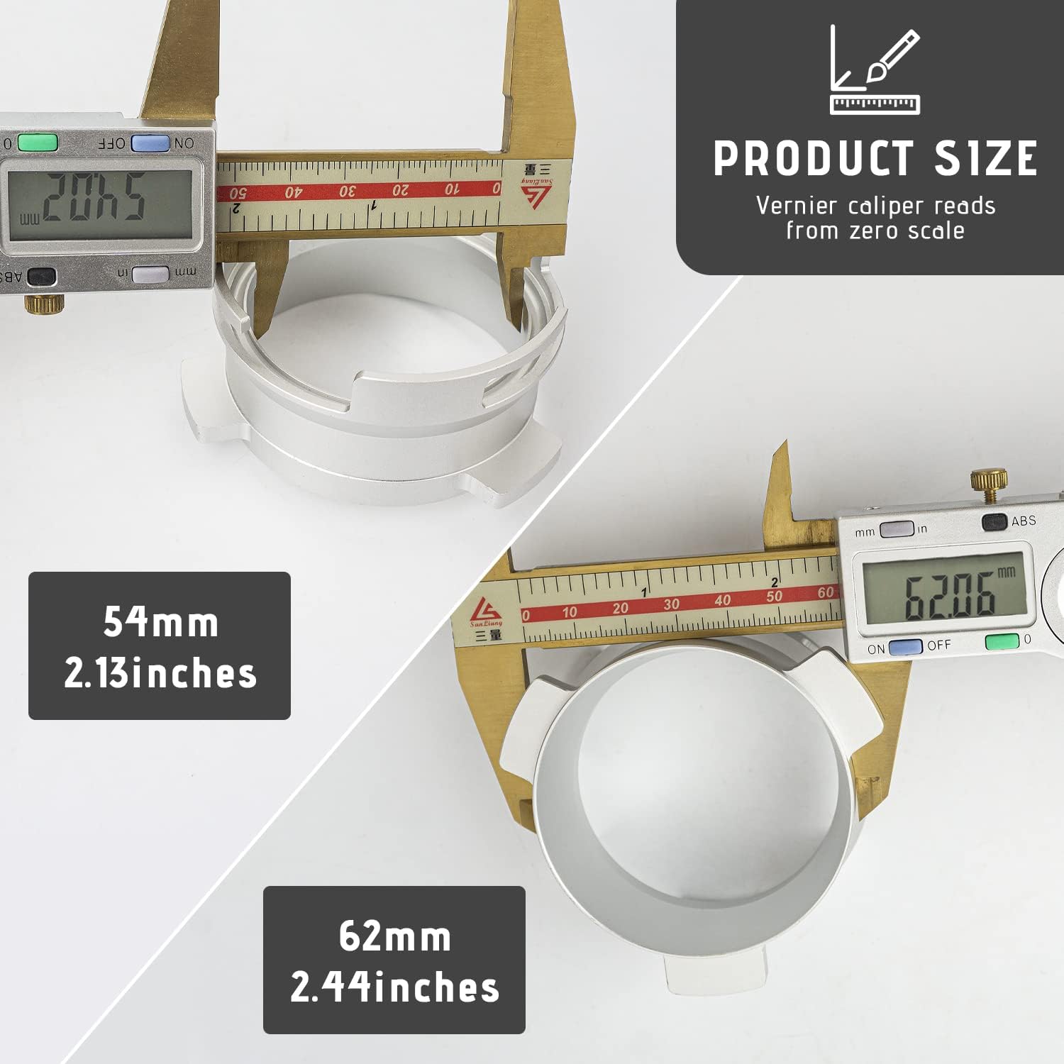 USEAMIE Koffie Doseertrechter 54mm Espresso Koffie Accessoires met Grinder Trigger voor Salie Breville Portafilters Espresso Hand Free (Aluminium Zilver