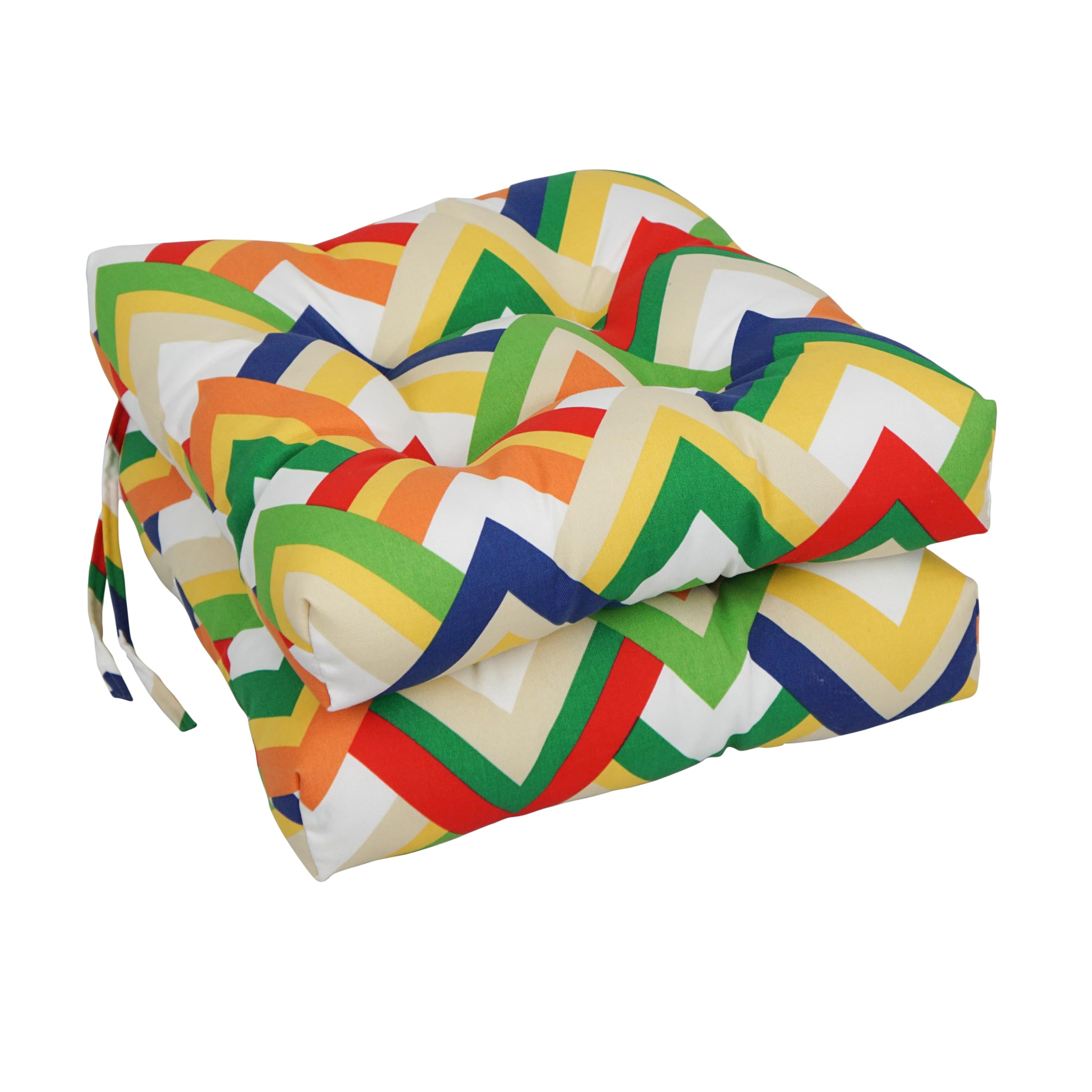 16-Inch Spun Polyester Outdoor Square Tufted Chair Cushions (Set Of 6)  916X16Sq-T-6Ch-Od-119