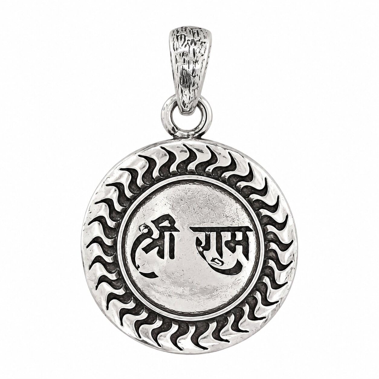 sahiba gems 925 Silver/Pure Chandi Shree Ram Name Lokcet Pendant For Unisex I With Black Cotton Thread ~ 4.800 Grams-picture-29