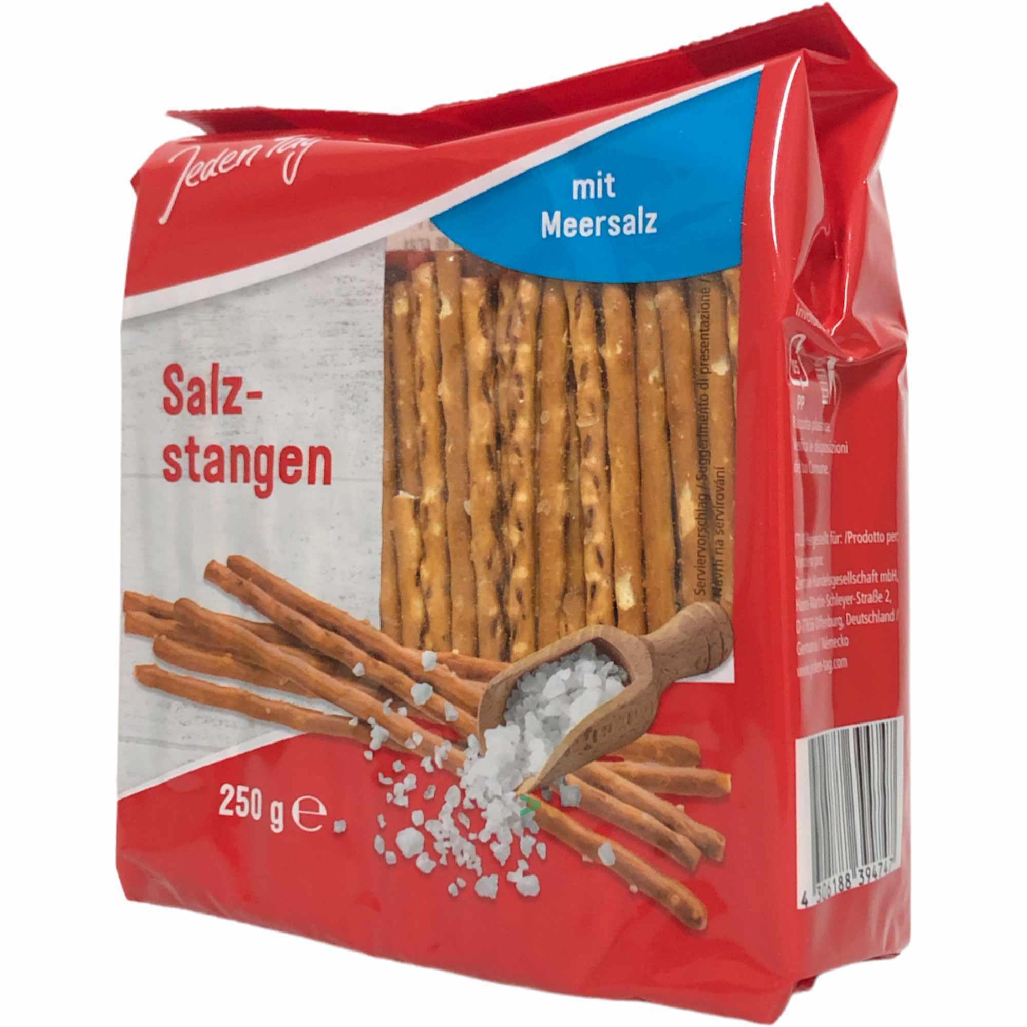 Jeden Tag Salzstangen mit Meersalz VPE (28x250g Packung) + usy Block