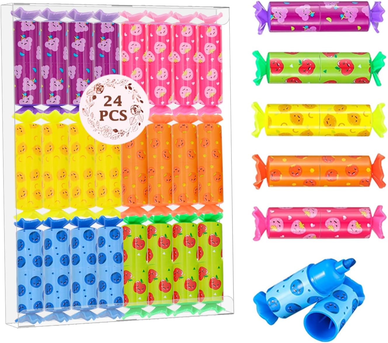 Raymond Geddes Little Bitz Scented Highlighters - 100 Pack Stackable Fun Study Markers