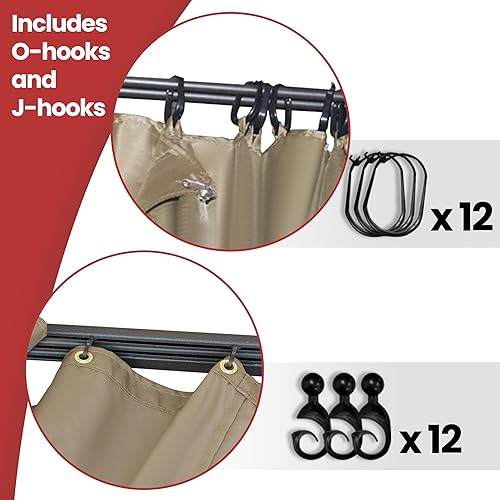 Miniatura 2 de CoastShade - Cortina lateral de repuesto para kiosco, 8 x 8 pies, 10 x 10 pies o 10 x 12 pies, 6.7 pies de alto, 1 panel para exterior, otoño, caqui