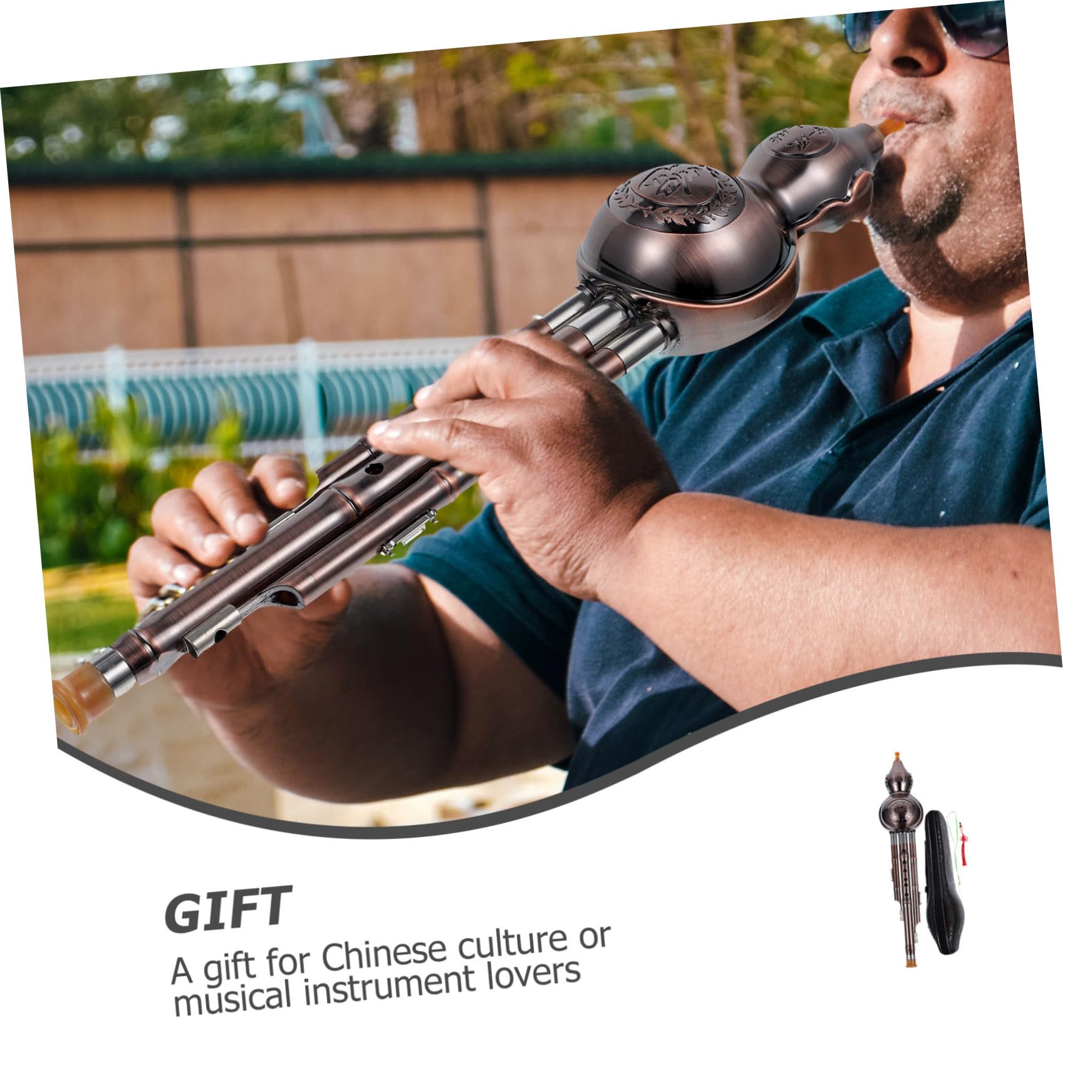 Toddmomy Instrumento Musical Étnico Chino Varios estilos Flauta de Cucurbitáceas Varios estilos en Tono C de Pp Dorado Nudo Decorativo para Principiantes Adecuado para Practicar Flauta de Calabaza