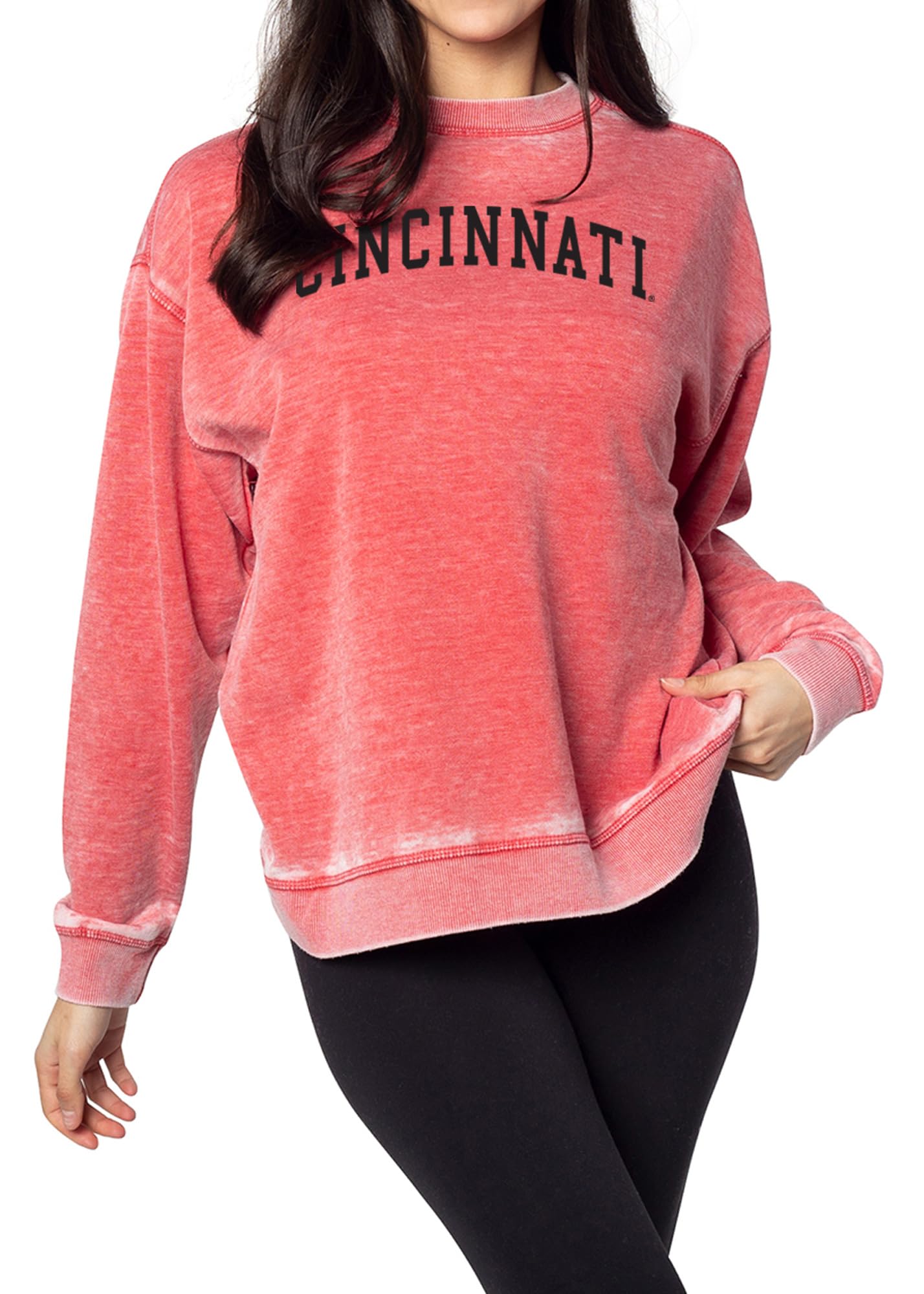 Sudadera Campus Crew para Mujer en color Rosso talla M de Algodón Cómodo 6