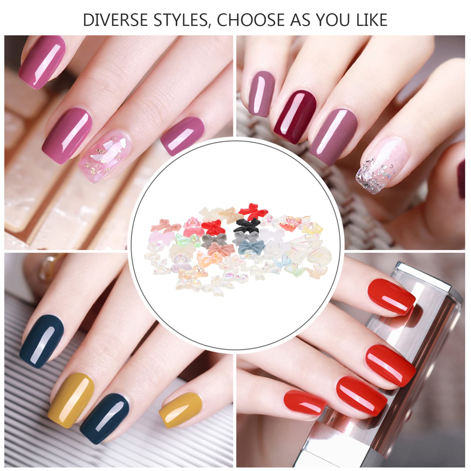 3 Set Decorazioni Per Unghie Charm Per Manicure Ciondoli Per Unghie Accessori Nail Art Unici Per Speciali 2 Scatole*3