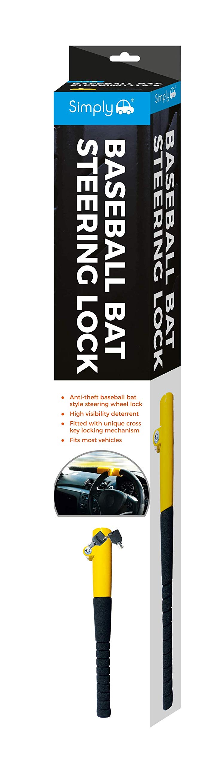 Simply Baseball Bat Steering Wheel Lock