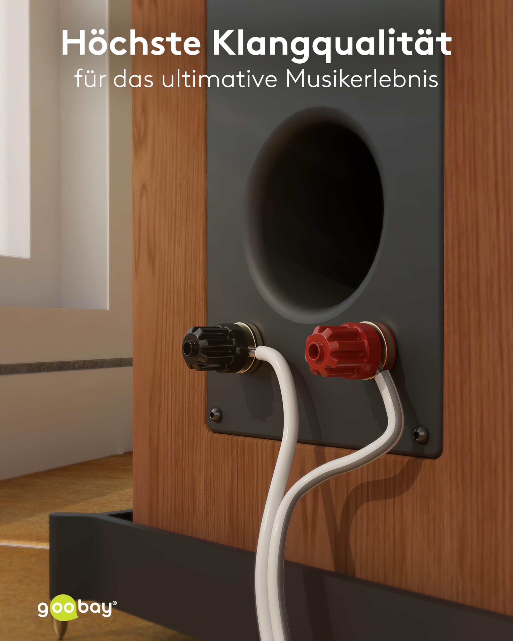 Goobay 15018 kabel głośnikowy 2 x 0,75 mm² przewód CCA/kabel audio na metry/Speaker Cable kabel kablowy kabel audio/kabel do subwoofera/przezroczysty / 100 m