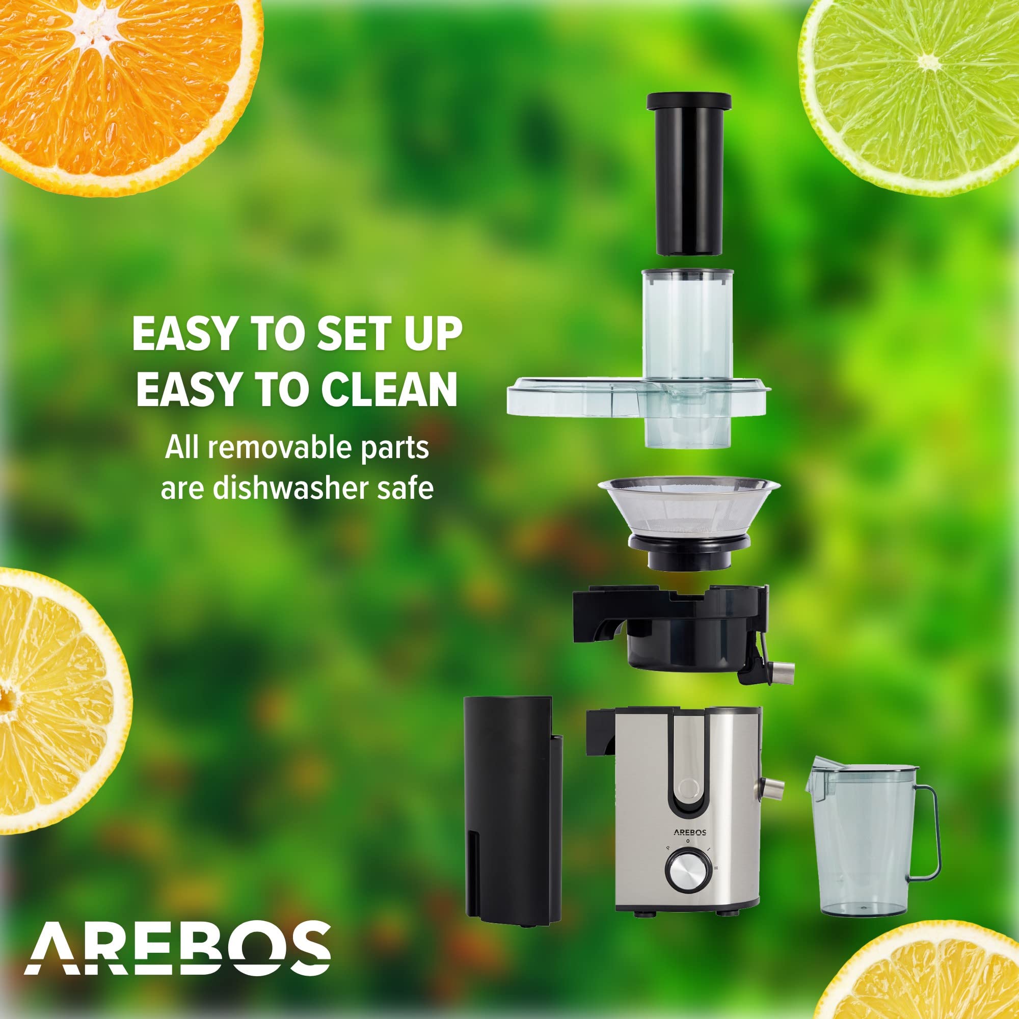 KESSER Centrifuga Frutta E Verdura 800W - Estrattore A Freddo Con Bocca Larga 85mm, Acciaio Inox