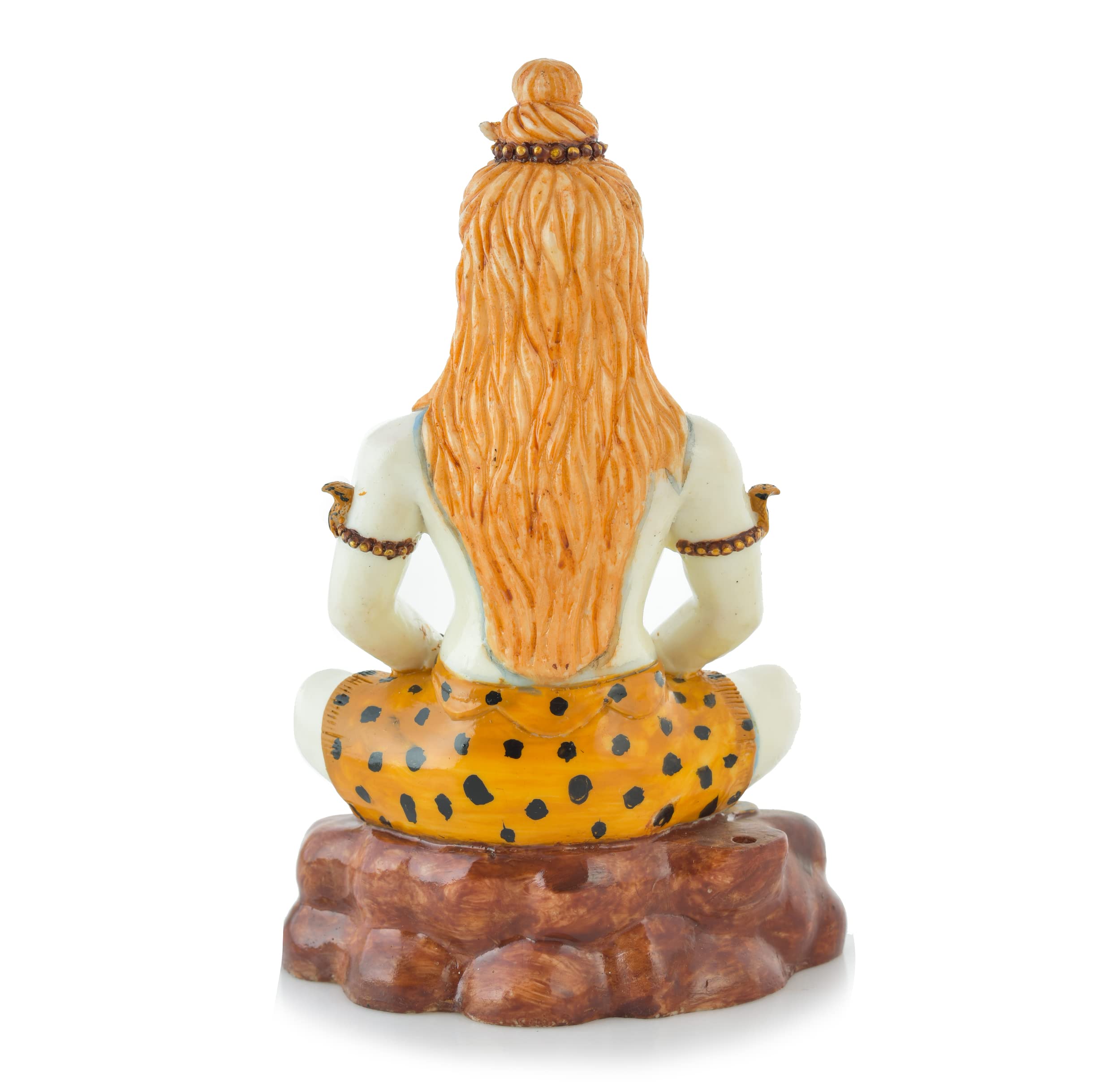 Archna Handicraft Polyresin Lord Shiva Sitting on Dhyan Mudra Murti Figurines Idol Mahadev Sculpture (8x5 Inch, White), Lord Shiva - Image 2 thumbnail