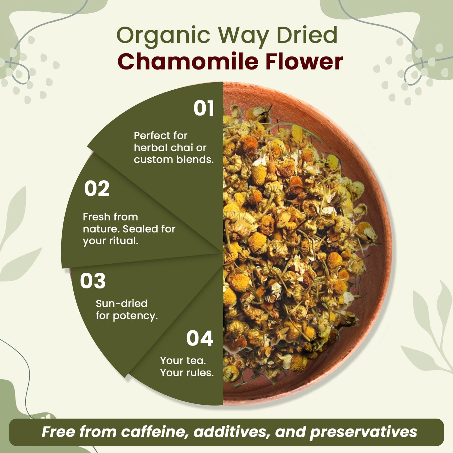 Organic Way Chamomile Flower Whole - Herbal Tea (16 Ounce) — Amazon image 6