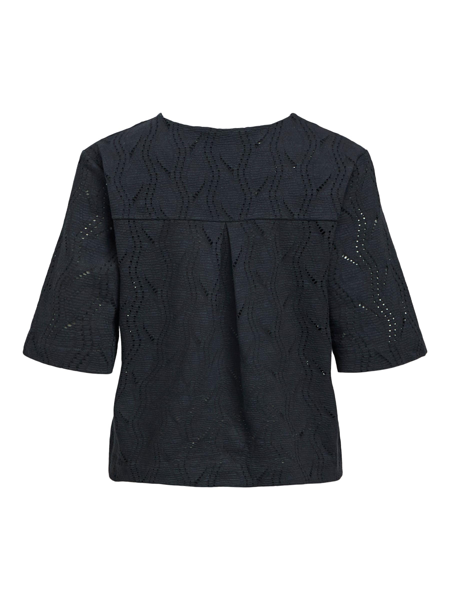 Objava 2/4 Lo O-Neck Top Noos, czarny, M