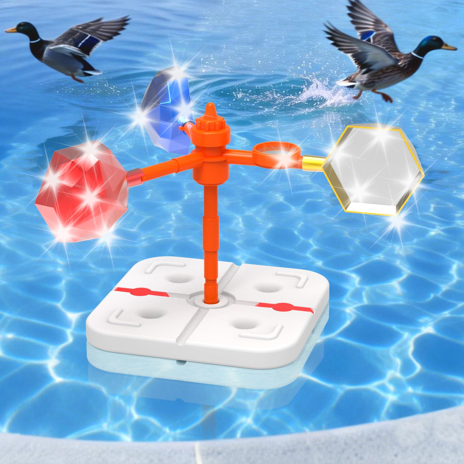Pool Bird Deterrent Device, Floating Reflective Bird Deterrent Windmill 02