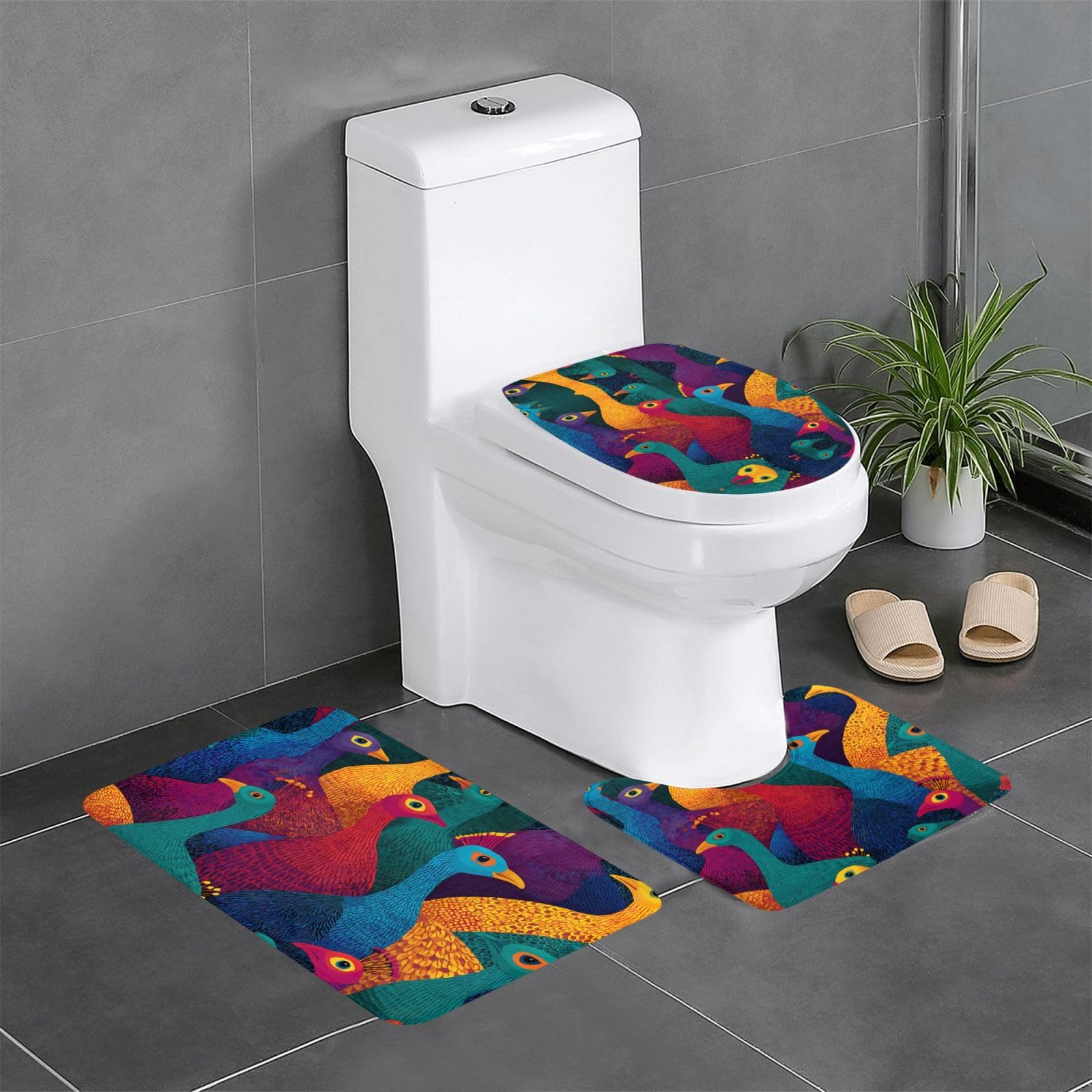 Tapis de salle de bain facile à nettoyer avec envers de sécurité absorbant