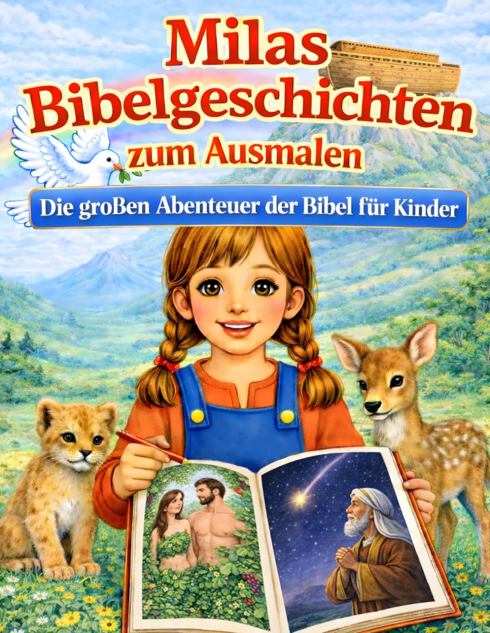 Milias Bibelgeschichten zum Ausmalen: Die großen Abenteuer der Bibel für Kinder