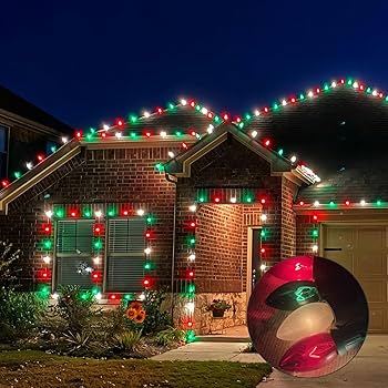Konictom 25FT C9 Christmas Lights Outdoor,Red White Green