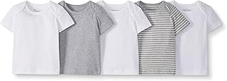Moon and Back Hanna Andersson Baby,Clothing,Baby Boys 0-24m,Tops,T-Shirts Moon and Back by Hanna Andersson Unisex Baby 5 Pack Lap Neck Crew Tee, Pack of 5