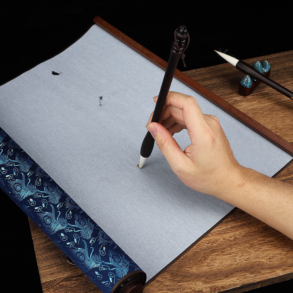Wasser-Schreibtuch-Set, wiederverwendbares chinesisches Kalligraphie-Übungs-Zeichenpinsel-Werkzeug, Geschenk mit Lan Ting Prequel-Kopierbuch, Keramik-Stiftständer für Anfänger,